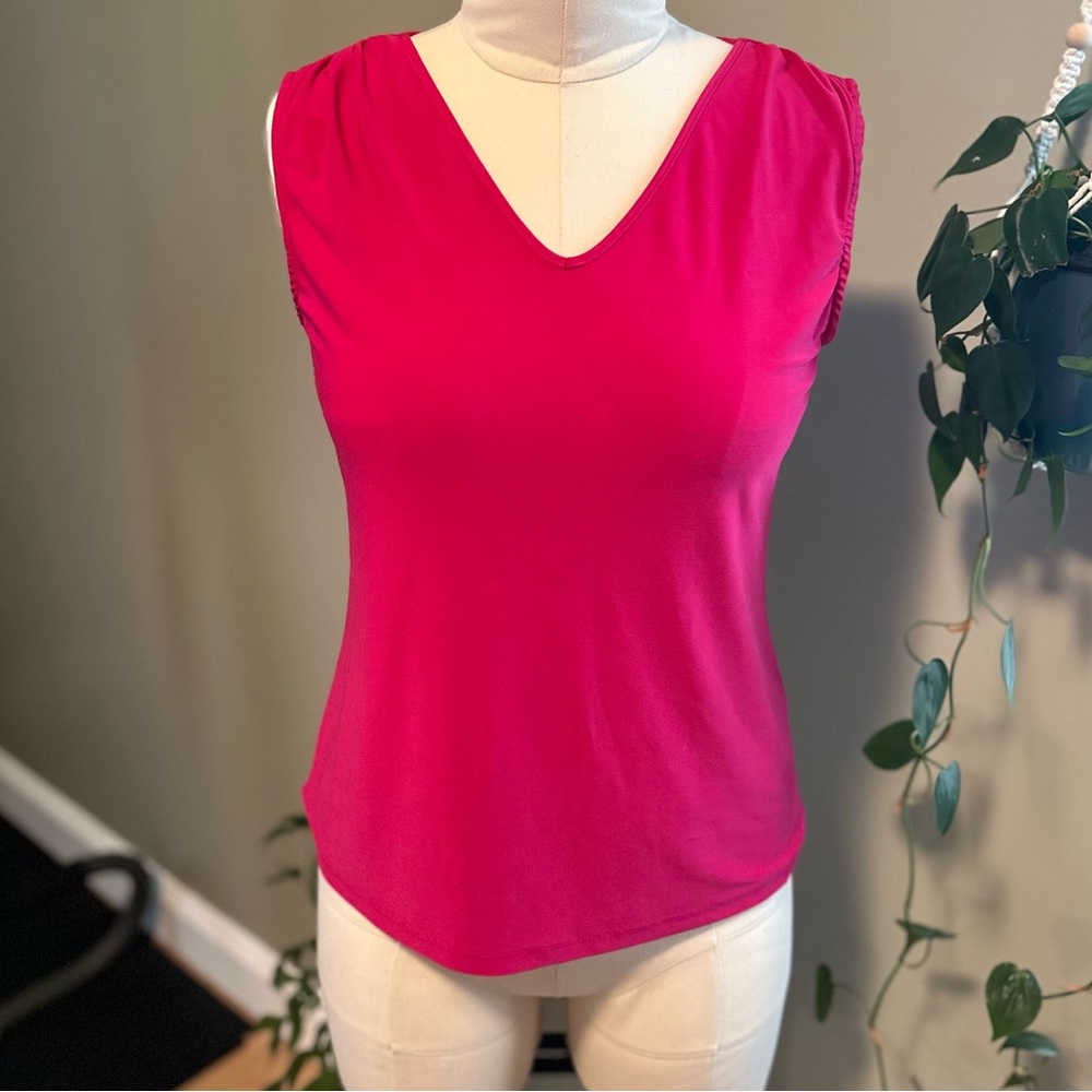 Tahari Pink Tank / Sleeveless Blouse - S
